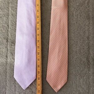 Pronto Uomo Pink and Paul Dione Orange Woven Silk Tie